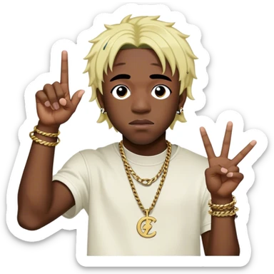 Lil Uzi Vert throwing gang signs  sticker
