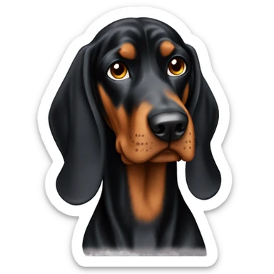 Black and tan coonhound sticker