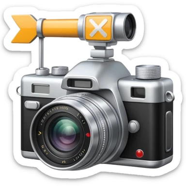 Camera with directions arrows or area view sticker