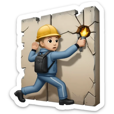 Una bandiera con una persona che abbatte il Murè che c’era a Berlino US e URSS sticker