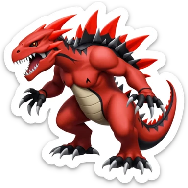 Darkrai-Groudon-Yveltal-Fakémon-hybrid-creature (full body)  sticker