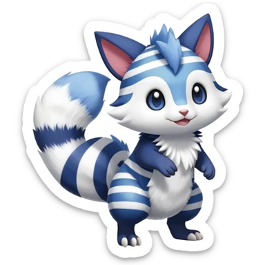 Shiny Furret-Meowstic-Zangoose-Hybrid (Full body) sticker
