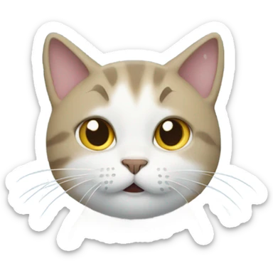 Cat in a snowstorm  sticker