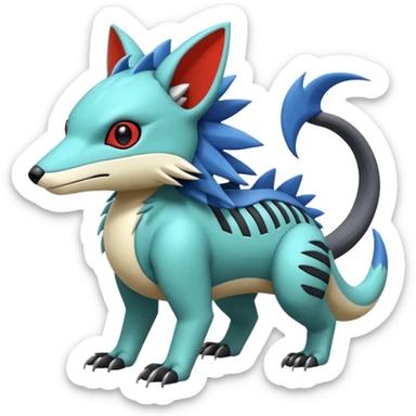  exotic tropical cyber-Sleuth-Loyd-Garmaddon-Litten-Linoone-Noibat-Fakémon-Pokémon-Vernid-creature sticker