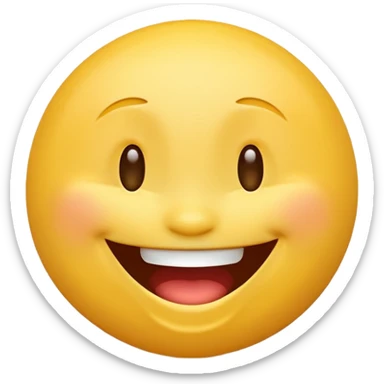 Create a  Laugh reaction emoji for a new social media app sticker