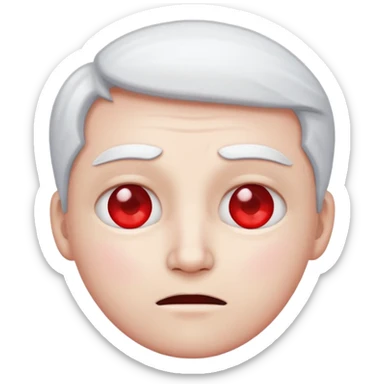 Crea un emoji kn la vibra de un drogado haz la wuea k te pido ph wn oe la cara normal noma blanca kn los ojos rojos y k estén hachicados igual k los chinos  sticker