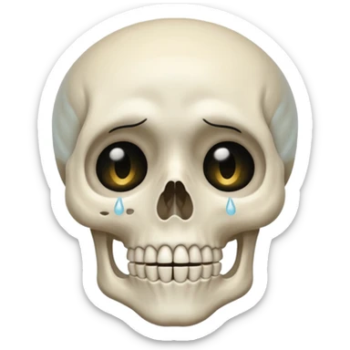 Squelette qui pleure sticker