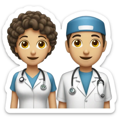 A Jewish girl friendship with doctor Arabic boy sticker