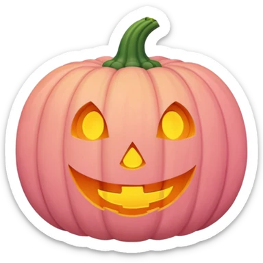 pumpkin pastel pink  sticker