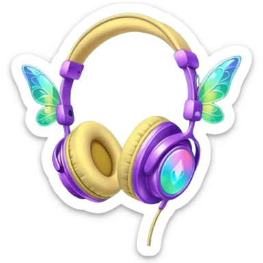 fairy headphones sticker