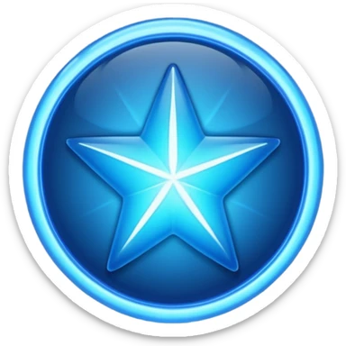 Blue star let it be more like a circle  sticker