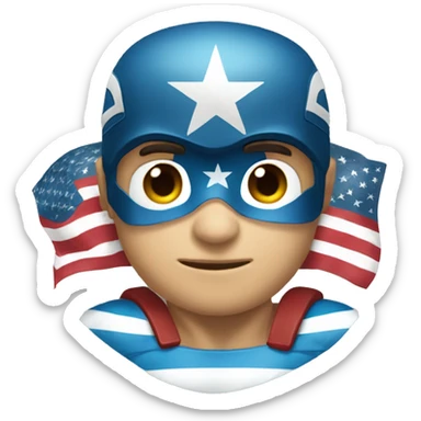 Captain America but with Argentina flag instead of US flag  sticker