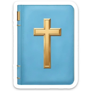 a pastel baby blue bible sticker