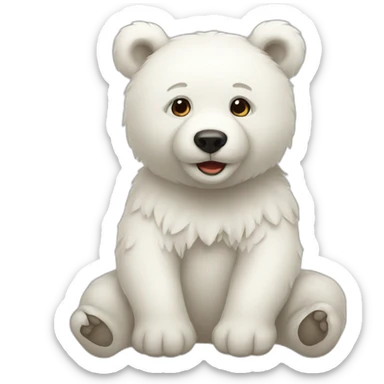 a lovely white bear sticker