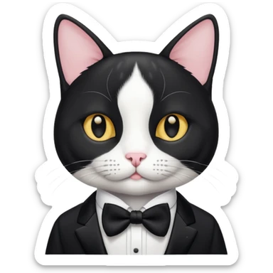 Tuxedo Cat wearing peter alexander  sticker