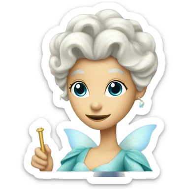Fairy godmother magic wand sticker