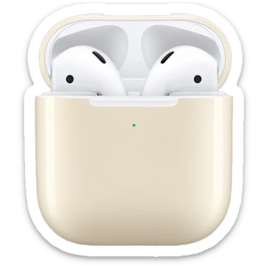 Cream colored AirPods sticker