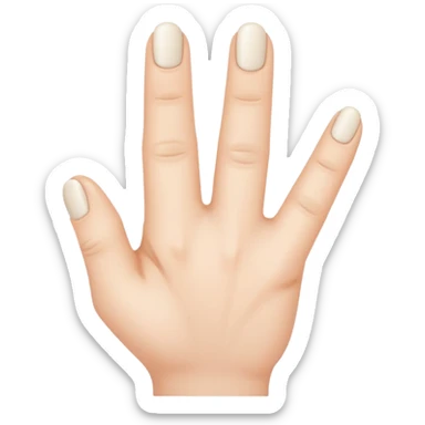 A small finger in the large pic sticker