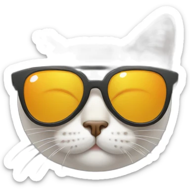 cat with sunglass sticker