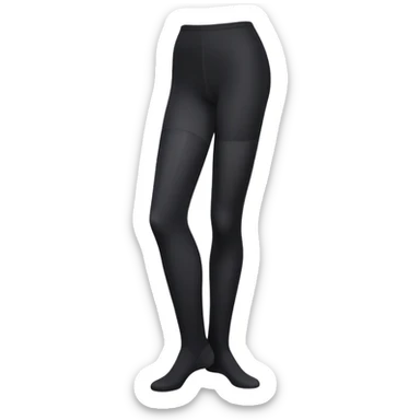 Black opaque tights folded neatly sticker