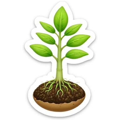growing emoji, eager to learn more and happy, happy seed germinating sticker