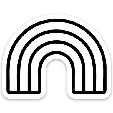 5 striped rainbow sticker