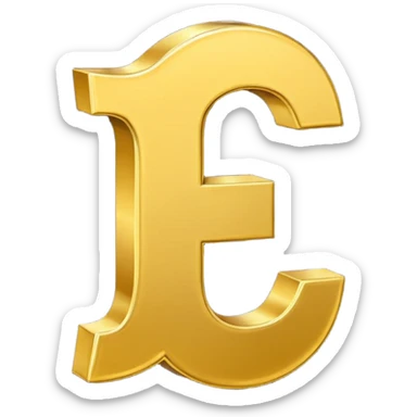 Symbole de currency en or en forme de lettre F précise, seul, 3D, brillant, style emoji simple et lisible sur fond uni. pas une autre lettre

Fcoins sticker