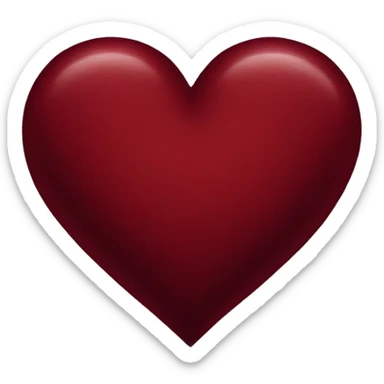 dark red heart sticker