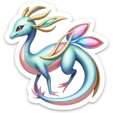 Shiny Meloetta-Cresselia-Milotic-Pokémon-Fakémon-fusion, full body sticker