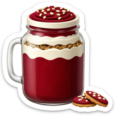 Haz un tarro de galletas Red Velvet con pepitas de chocolate blanco sticker