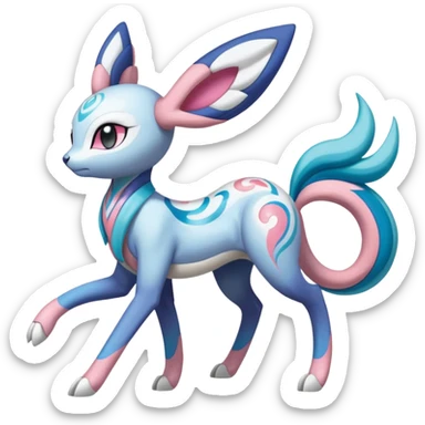 Meloetta-Sylveon-Dialga-Suicune-fusion sticker