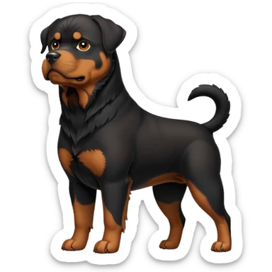 Rottweiler dog body sticker