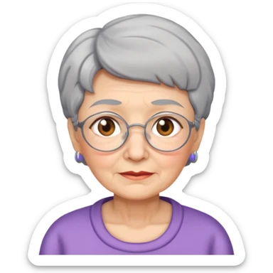 Grandma short hair sticker