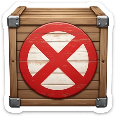 emoji de un simbolo de prohibido y que esté sobre una caja sticker