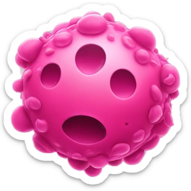 pink coloured viral cell sticker
