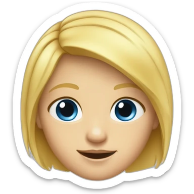 Enfant blond tâche de rousseur yeux bleus sticker