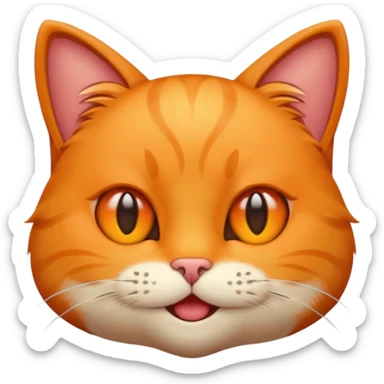 A cat with each eye facing a different direction. The image will be in emoji style. sticker