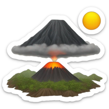 guatemala volcano sticker