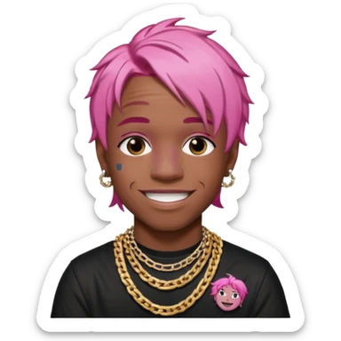 lil uzi vert pink hair sticker