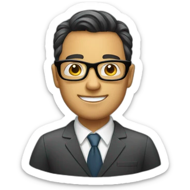 Businessman-with-blackrimmed-glasses sticker