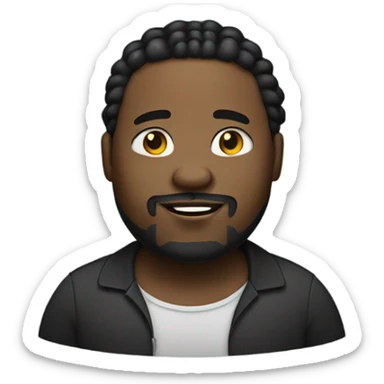 Fare skinned overweight Black man with dread Locs and goatee  sticker