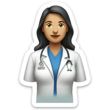 A woman Health professional from Amazonas, Brazil in a causal style sticker