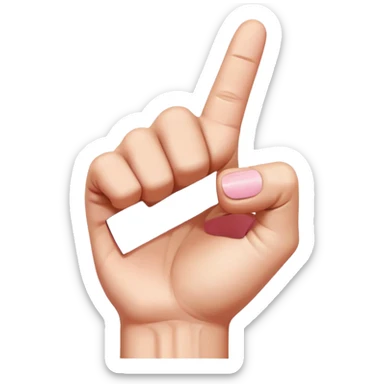 right-facing hand, pinky finger pointing forward, rest of fingers in a fist, simple and clean, no extra details sticker