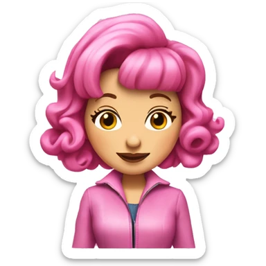 Didi conn Grease with pink hair and pink jacket sticker