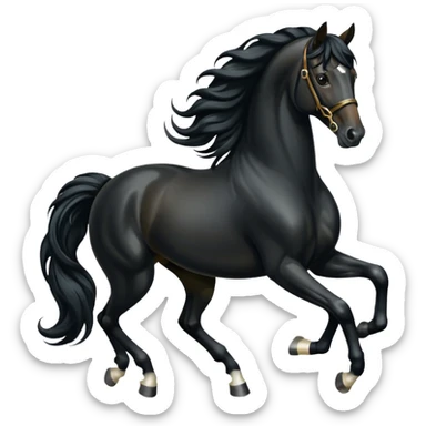Dressage horse without rider sticker