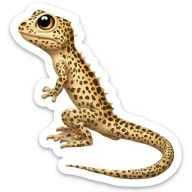 Cute leopard print lizard sticker