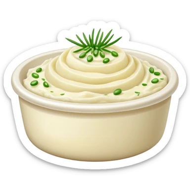 Mashed potatoes with chopped chives sticker