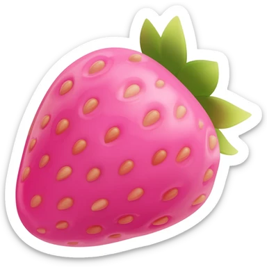 Baby pink strawberry sticker