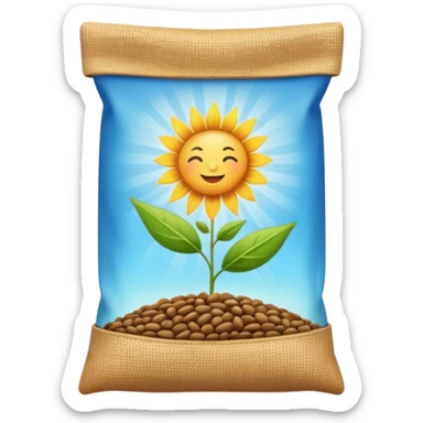 Sunbeam + seed pouch,Sky Gardener. sticker