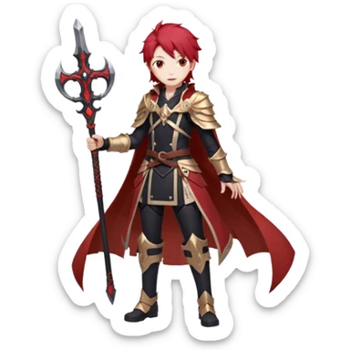 Diluc Ragnvindr (from Genshin Impact) (full body) sticker